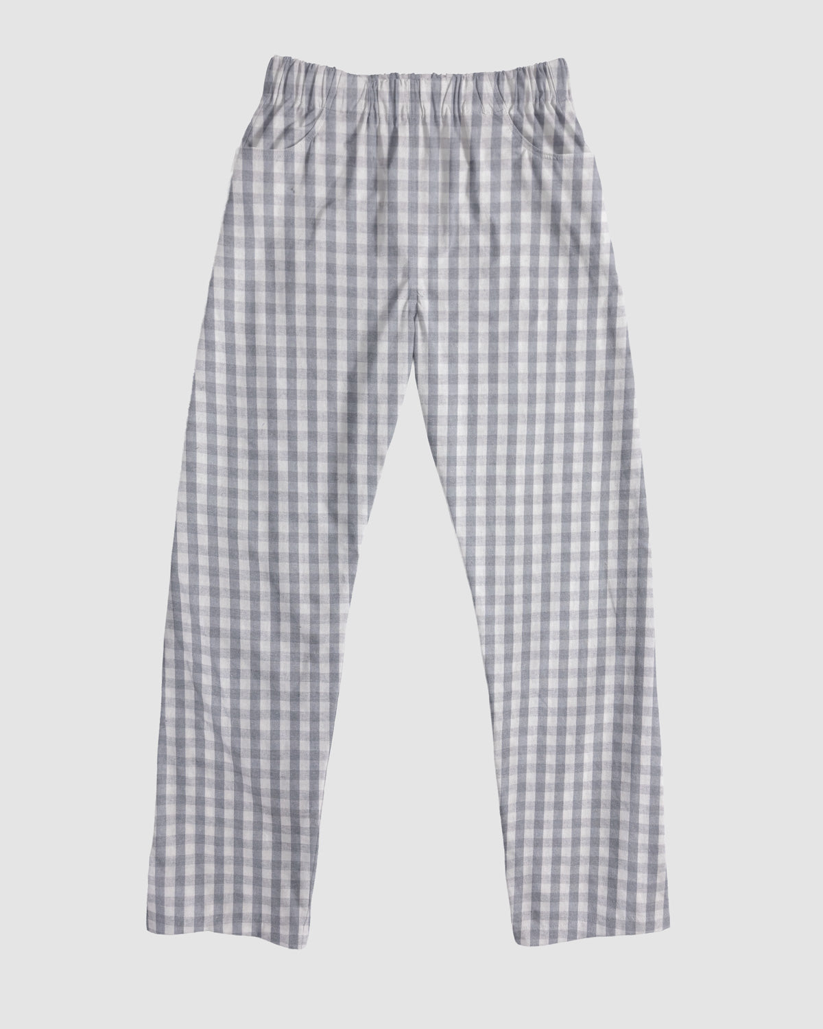 straight trousers - grey - gingham