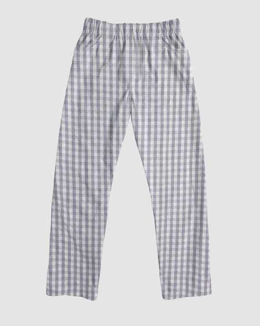 straight trousers - grey - gingham